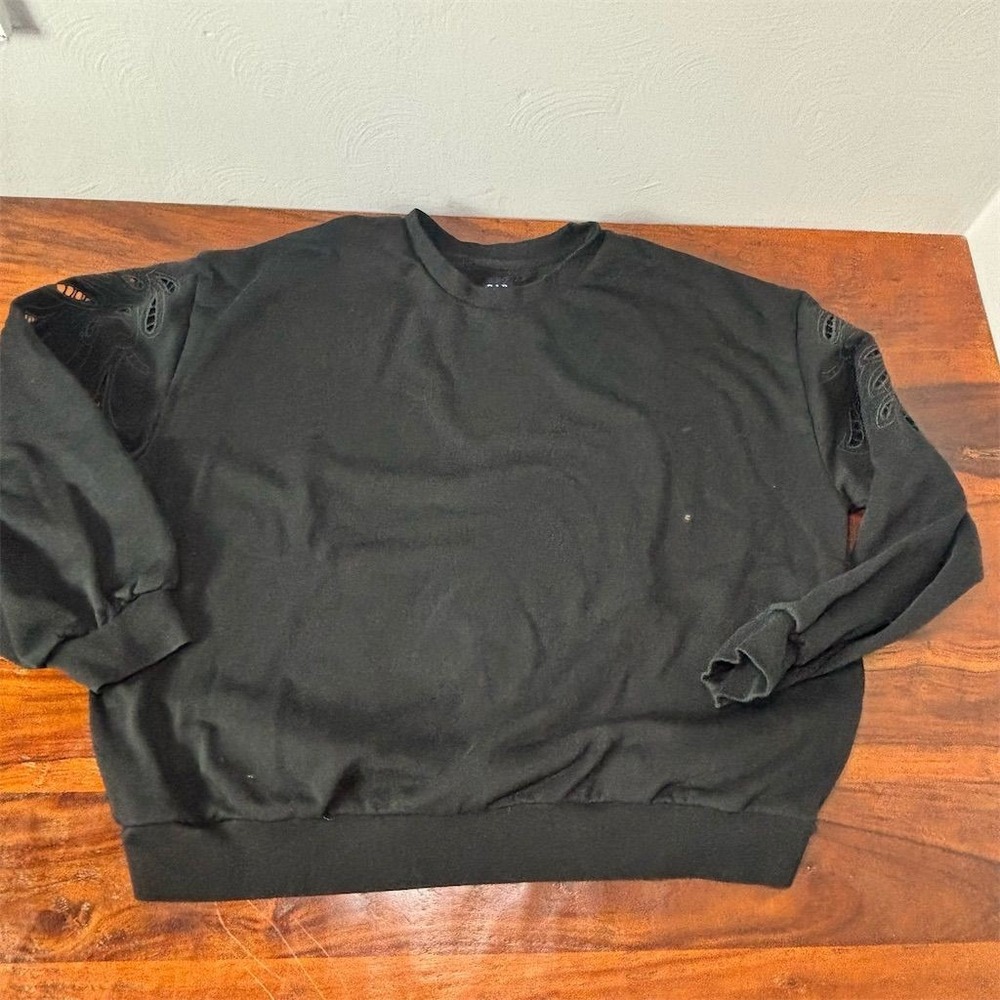 GAP‎ Women's XL Black Crewneck Pullover Sweatshirt